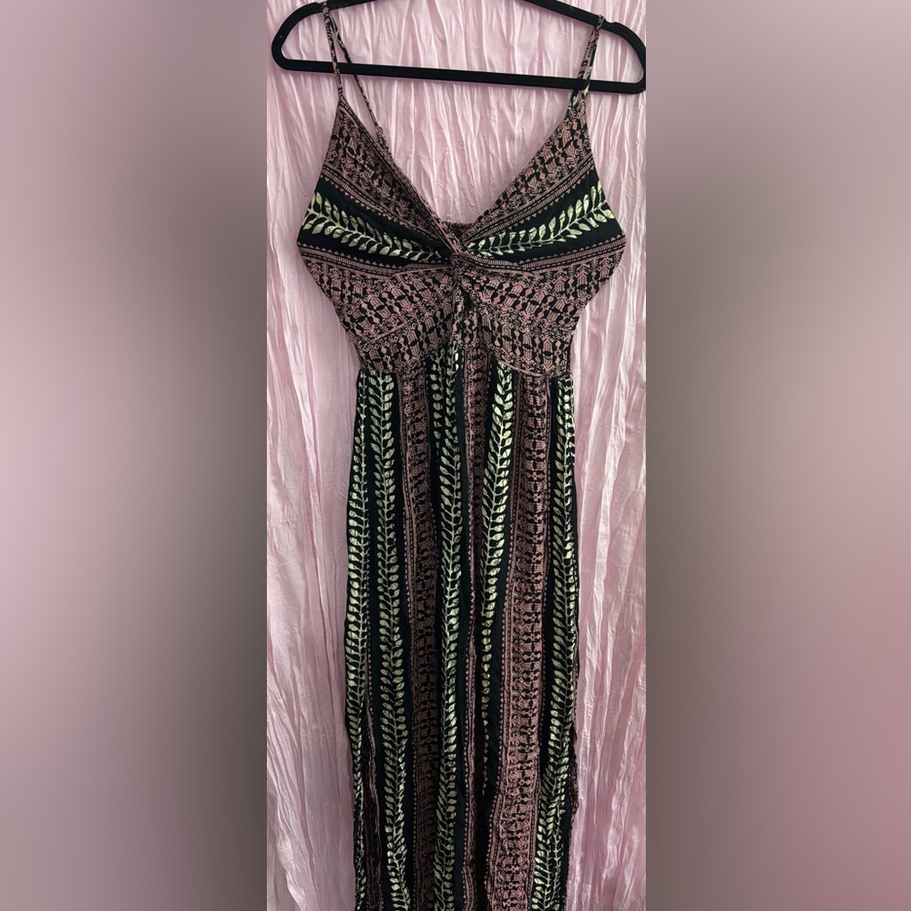 Angie Pink and Black Patterned Dress